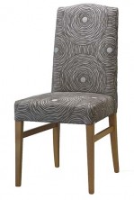 Victoria Camel Back Chair SS05. Stained Timber. Any Fabric Colour
